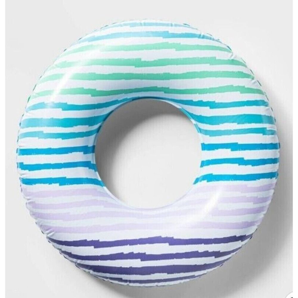 Sun Squad Inflatable float Swim Tube 36 Inches With Stripes - Picture 3 of 3